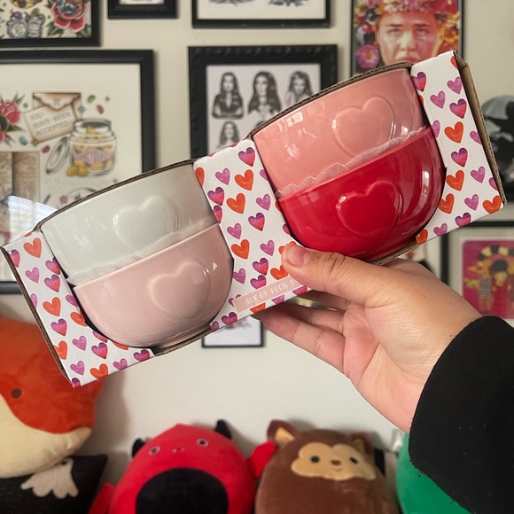 Other - New Valentine Ceramic Heart Bowls Set